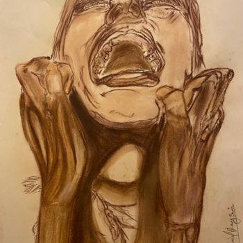 Рисунок под названием "Stress" - Saeed Bagsair, Подлинное произведение искусства, Пастель