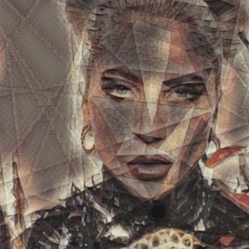 Digital Arts titled "Lady Gaga glamorius…" by Saeed Bagsair, Original Artwork, Digital Painting