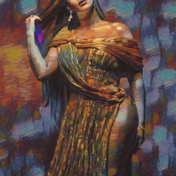 Digital Arts titled "The amazing Beyonce" by Saeed Bagsair, Original Artwork, Digital Painting