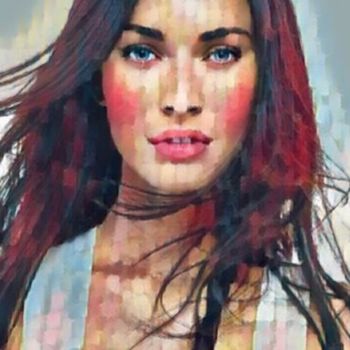 Digital Arts titled "Megan Fox beauty" by Saeed Bagsair, Original Artwork, Digital Painting
