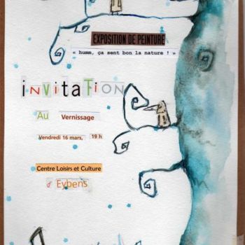 Tekening getiteld "carton invit expo n…" door Stef B, Origineel Kunstwerk