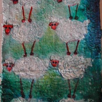 Painting titled "Saute moutons" by Stef B, Original Artwork