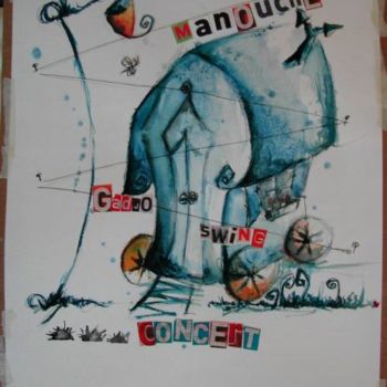 Drawing titled "maquette affiche ma…" by Stef B, Original Artwork