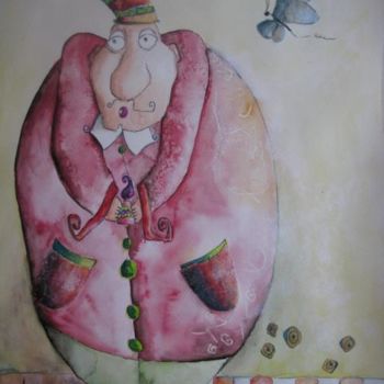 Peinture intitulée "le gros Norbert...p…" par Stef B, Œuvre d'art originale