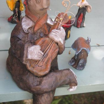 Skulptur mit dem Titel "Django Improvisation" von Stef B, Original-Kunstwerk
