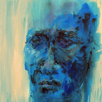"Portrait Man" başlıklı Tablo Sbboursot tarafından, Orijinal sanat, Akrilik Ahşap Sedye çerçevesi üzerine monte edilmiş
