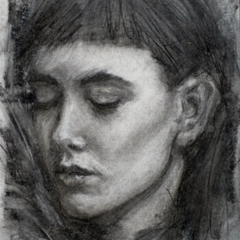 Рисунок под названием "Sketch II" - Sbboursot, Подлинное произведение искусства, Древесный уголь