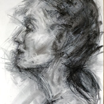 Drawing titled "Haughty" by Sbboursot, Original Artwork, Charcoal