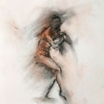 Рисунок под названием "Exercise 1" - Sbboursot, Подлинное произведение искусства, Древесный уголь