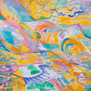 Картина под названием "Солнечные блики" - Olga Matveeva, Подлинное произведение искусства, Масло