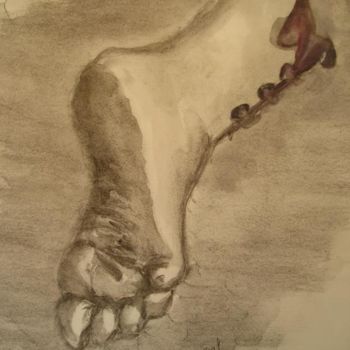 Peinture intitulée "chaussure d  escave" par Scal, Œuvre d'art originale
