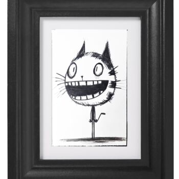 Drawing titled "Lixfé the Cat" by Scalp, Original Artwork, Charcoal