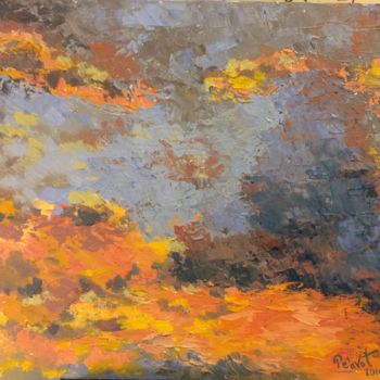 Картина под названием "Небо" - Polina Chavot, Подлинное произведение искусства, Темпера