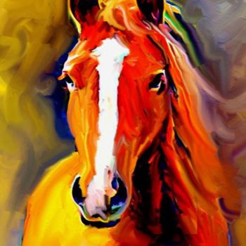 Peinture intitulée "caballo18.jpg" par G. Schenk, Œuvre d'art originale