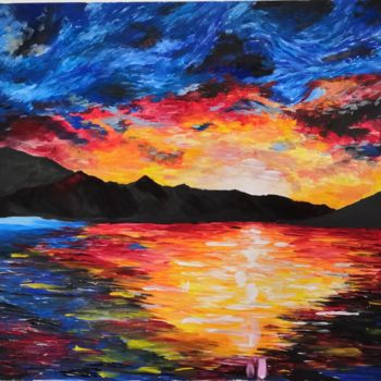 Malerei mit dem Titel "Blühender Sonnenunt…" von Igor Schick, Original-Kunstwerk, Acryl