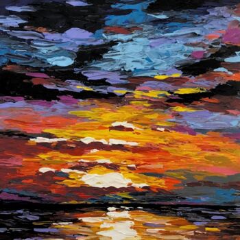 Malerei mit dem Titel "Morgendämmerung, di…" von Igor Schick, Original-Kunstwerk, Acryl