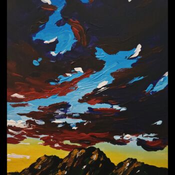 Pittura intitolato "dark clouds cover t…" da Igor Schick, Opera d'arte originale, Acrilico