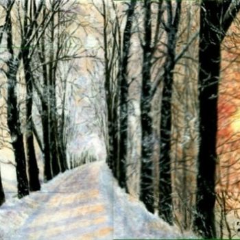 绘画 标题为“Paysage de neige” 由Francis Privet, 原创艺术品