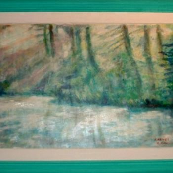 Painting titled "Sous bois dans le J…" by Francis Privet, Original Artwork