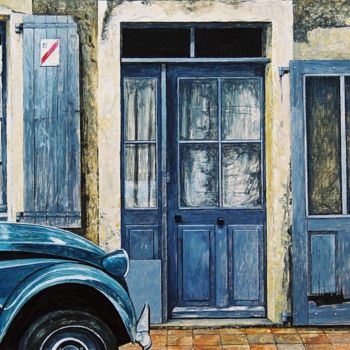 Painting titled "2CV" by Heinz Schlegel, Original Artwork