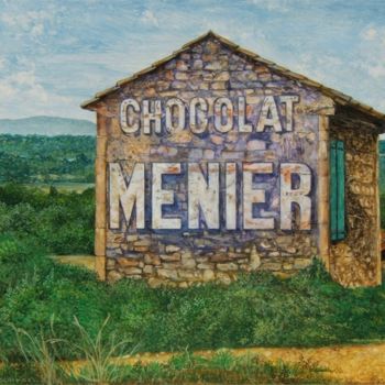 Painting titled "CHOCOLAT MENIER" by Heinz Schlegel, Original Artwork, Gouache