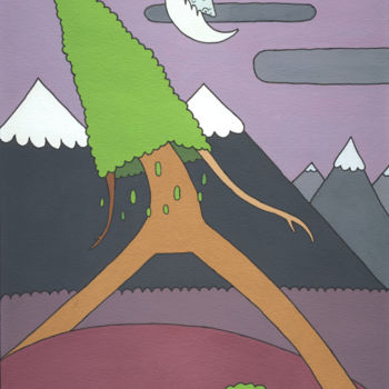 Painting titled "walking-tree" by Lee Schlosser, Original Artwork