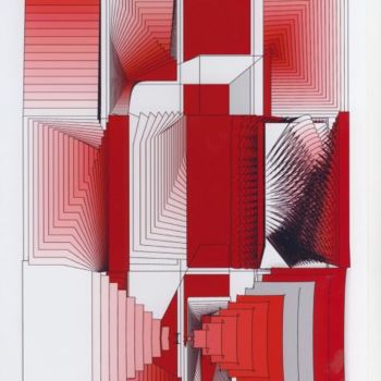 Digitale Kunst mit dem Titel "Digital Red" von Masch, Original-Kunstwerk