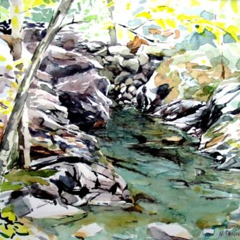 Painting titled "mountain water, ver…" by Wolfgang Schneeweiss, Original Artwork
