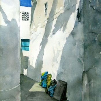 Painting titled "andalusische Stadt,…" by Wolfgang Schneeweiss, Original Artwork