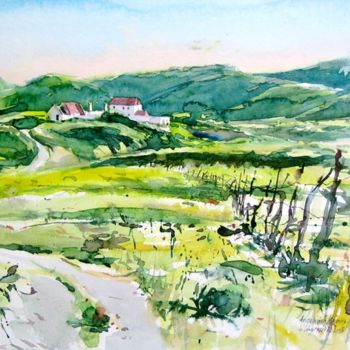 Painting titled "andalusisches Farmh…" by Wolfgang Schneeweiss, Original Artwork