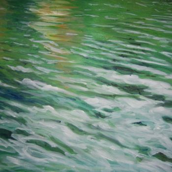 Pintura titulada "Beebe Pond - Vermont" por Wolfgang Schneeweiss, Obra de arte original