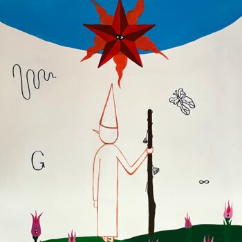 Peinture intitulée "The star" par Liza Schneider, Œuvre d'art originale, Acrylique