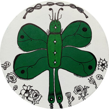 Schilderij getiteld "Butterfly" door Liza Schneider, Origineel Kunstwerk, Acryl
