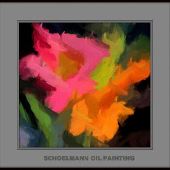 Painting titled "SMELLING THE COLORS" by Schoelmann, Original Artwork, Digital Photography Mounted on Cardboard