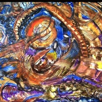 Painting titled "CHAOS, CAOS, IO" by Schoelmann, Original Artwork, Oil