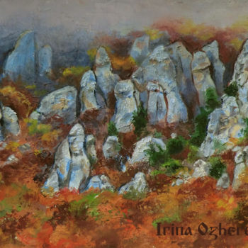 Painting titled "Демерджи. Долина пр…" by Irina Ozhereleva, Original Artwork, Oil