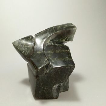 Sculpture titled "Cogitation" by François Schwoebel, Original Artwork, Stone