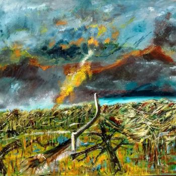 Pintura titulada "Thunder" por Maria Silveria Sciarra, Obra de arte original, Oleo