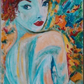 Painting titled "Lily" by Maria Silveria Sciarra, Original Artwork, Tempera