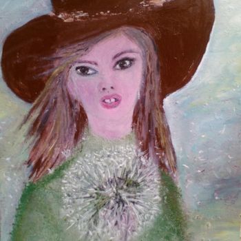 Pittura intitolato "Jeune fille au Dand…" da Maria Silveria Sciarra, Opera d'arte originale, Olio