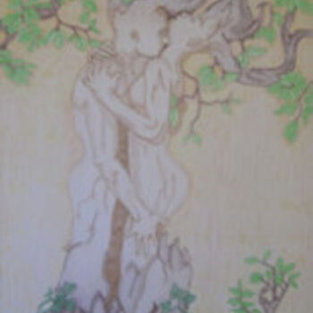 Pittura intitolato "albero la vita" da Orazio Scilimpa, Opera d'arte originale