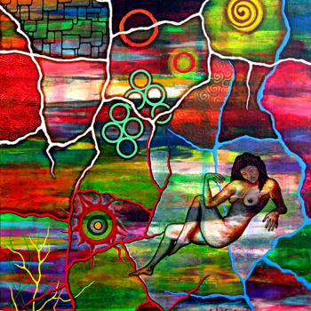 Pintura intitulada "Nude" por Sciortino, Obras de arte originais, Acrílico Montado em Painel de madeira