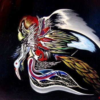 Painting titled "Ave Fenix" by Sciortino, Original Artwork