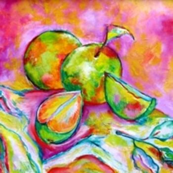Schilderij getiteld "Naranjas" door Sonia Constanza Molina Cardenas, Origineel Kunstwerk
