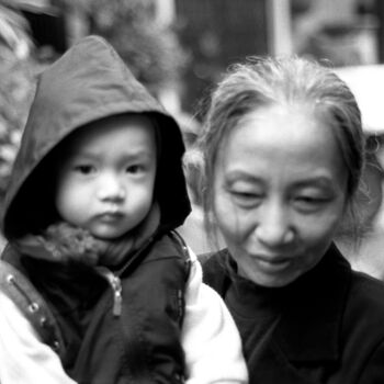 Photography titled "Grandmother and chi…" by Scott Gregory Banner, Original Artwork, Analog photography