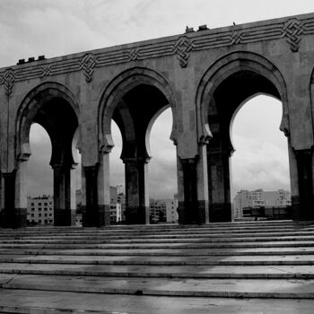 Photography titled "Hassan II Mosque ar…" by Scott Gregory Banner, Original Artwork, Analog photography