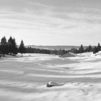 Fotografie getiteld "Buried hut - Mont D…" door Scott Gregory Banner, Origineel Kunstwerk, Film fotografie