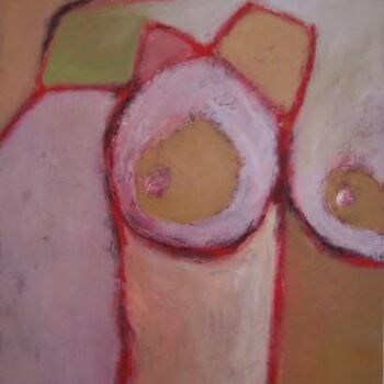 Painting titled "Chest" by Scott Spencer, Original Artwork, Oil Mounted on Wood Stretcher frame