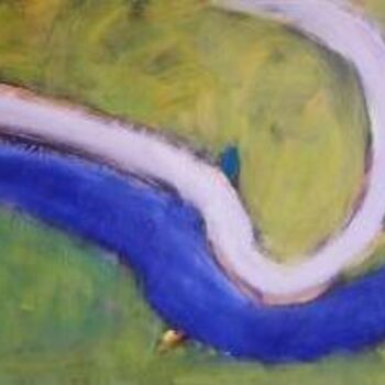 Картина под названием "Rhine" - Scott Spencer, Подлинное произведение искусства, Масло Установлен на Деревянная рама для нос…