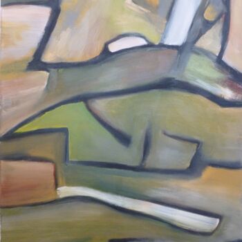 Painting titled "Lombard" by Scott Spencer, Original Artwork, Oil Mounted on Wood Stretcher frame